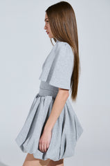 NAME OF THE GAME SHORT SLEEVE ZIPPERED MINI DRESS