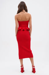 KIKI MIDI DRESS IN RED