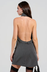 SO YESTERDAY HALTER MINI DRESS