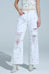 VANJA RELAXED DENIM WITH RHINESTONE