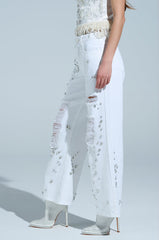 VANJA RELAXED DENIM WITH RHINESTONE