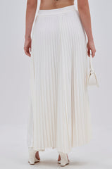 SWEET THING PLEATED SATIN MAXI SKIRT