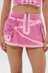 ALL ABOUT THE DRAMA KNIT MINI SKIRT