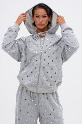 POPPING OFF ZIP UP SWEATSHIRT