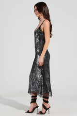 TWO IS BETTER THAN ONE LACE LAYERED MIDI DRESS