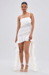 I DO! RUFFLED SATIN MINI DRESS