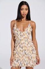 RHODES TEXTURED MINI DRESS