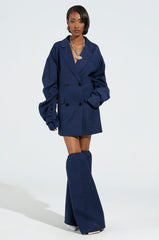 BUSINESS MEETING CHIC BLAZER DRESS AND LEG WARMER SET