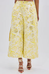 NO EXPECTATIONS CROPPED BROCADE PANTS