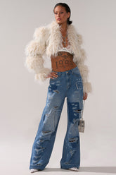 LAY IT LOW RHINESTONE RELAXED DENIM