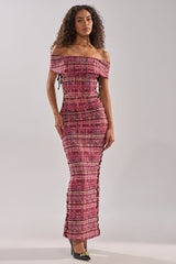 JUST A GIRL TWEED MAXI DRESS