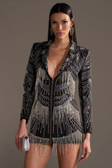 NOT YOUR BABE RHINESTONE BLAZER DRESS