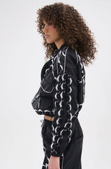 STRIKE OUT LACE TRIM BOMBER