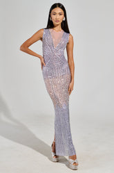 THE MAIN EVENT RHINESTONE MAXI DRESS