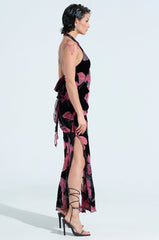 YOU GIVE ME BUTTERFLIES MESH MAXI DRESS