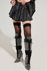 ONTO THE NEXT EMBELLISHED PLEATED MINI SKIRT