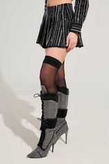 ONTO THE NEXT EMBELLISHED PLEATED MINI SKIRT