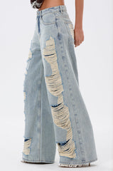 CHILL WITH ME DISTRESSED DENIM