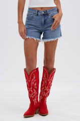 KISS MY PATCH DENIM SHORT