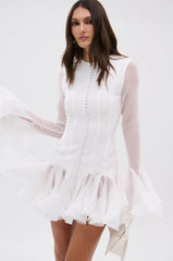 HOURS IN SILENCE RUFFLED MINI DRESS