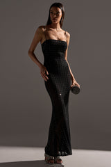 UNTOUCHABLE RHINESTONE MAXI DRESS