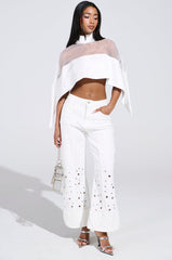 JULIA CROPPED WIDE LEG JEANS