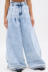 IN CHARGE WIDE LEG DENIM PANT