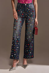 JEWELERS ROW RHINESTONE DENIM JEANS