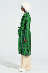 ENVY SNAKE PRINT TRENCH