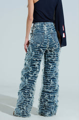 TURN AROUND DISTRESSED DENIM PANT