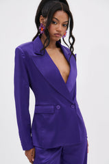 SAY YOU LOVE ME SATIN BLAZER