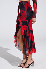 CAROLINA MESH MIDI SKIRT