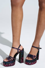AZALEA WANG BIRCH BLACK EMBELLISHED SANDAL