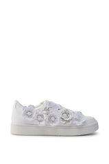 AZALEA WANG CARNATION WHITE FLAT SNEAKER