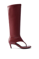 AZALEA WANG CECILE BURGUNDY SANDAL