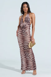 FIERCE ZEBRA MAXI DRESS