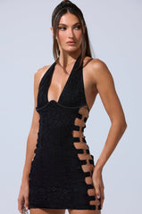 NOT FOR EVERYONE CUTOUT LACE MINI DRESS