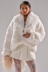 ELIXIR PANELED FAUX FUR IN WHITE