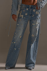IN YOUR DREAMS RHINESTONE DENIM JEANS