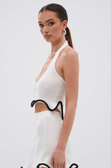 CUTIE PIE RUFFLE HEM BLOUSE