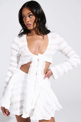 GIMME MORE TIE FRONT SLINKY BLOUSE