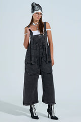 JUST LIKE THAT BAGGY FIT OVERALLS IN GREY