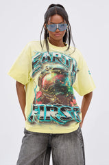 EARTH FIRST OVERSIZED GRAPHIC TEE
