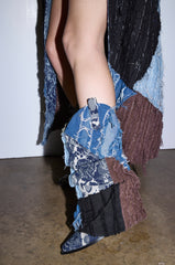 AZALEA WANG GABRYLE MULTI MATERIAL WESTERN BOOTIE