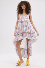 THROUGH THE MEADOW RUFFLE HIGH LOW DRESS