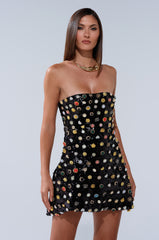 NEVER NONCHALANT BUTTON MINI DRESS