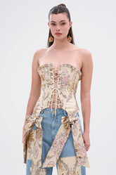 ROYAL ENERGY BROCADE CORSET TOP