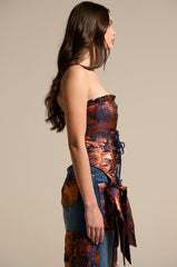 ELEGANT VIBES BROCADE CORSET TOP