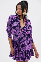 WOMAN OF THE HOUR PRINTED MINI DRESS