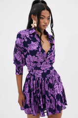WOMAN OF THE HOUR PRINTED MINI DRESS
